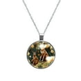 thumbnail image 1 of Kangaroo Women's Circular Glass Design Pendant Necklace, 1 of 5