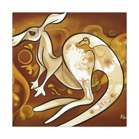 Kangaroo in Baroque. - Canvas