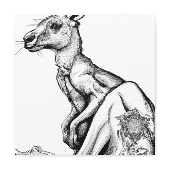 Kangaroo in Rococo - Canvas
