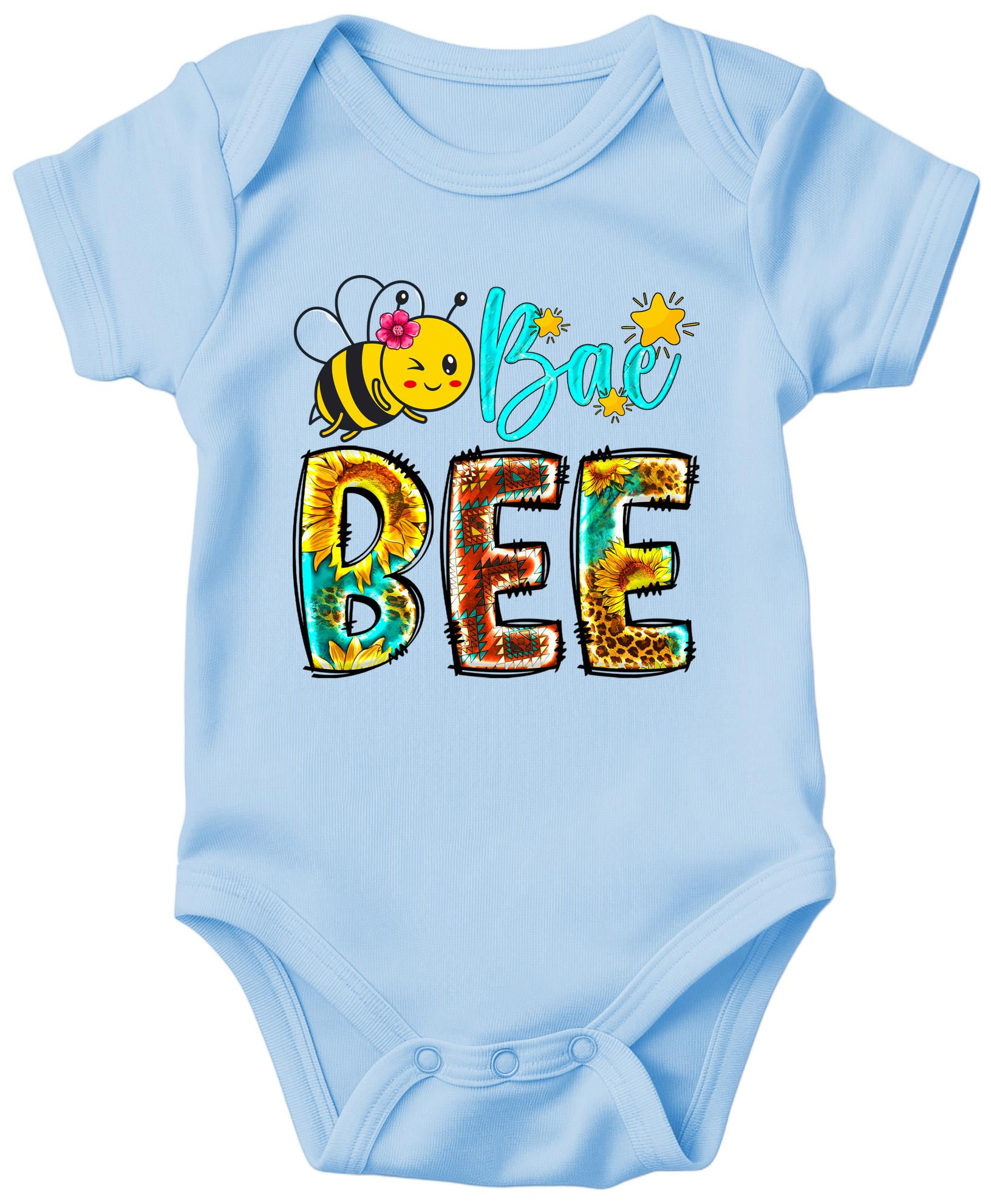 Kangarooz Baby Unisex Bae Bee Bumble Bee Short Sleeve Onesie Bodysuit ...