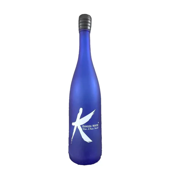 Kangen Elegant Frosted Glass - Bottle Blue