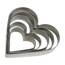 Kangkanggg Star/hearts/circles/flowers Moulding Cookie Cutters Baking Set 5Pcs Stainless Steel Metal Cookie Cutters For Kitchen Baking Set Valentines Day Stainless Steel