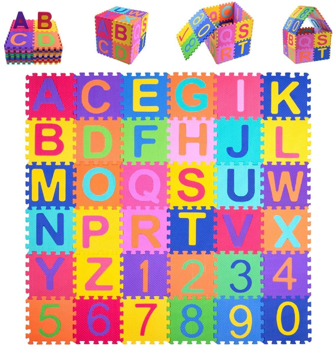 Kangler Kids Foam Puzzle MMF7 Play Mat (36Piece Set) 5.9inch x 5.9inch