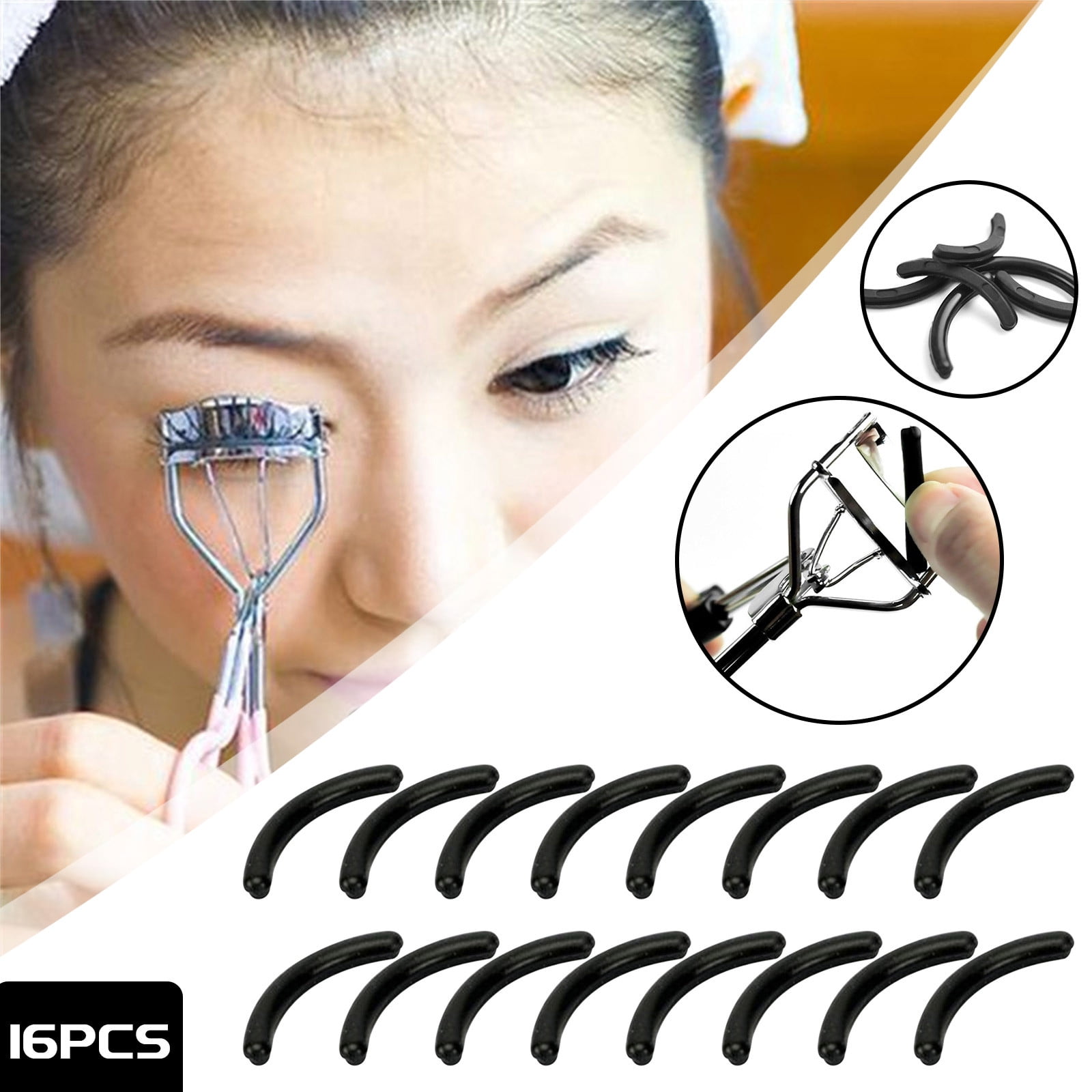 Kangnenghuishiye 16 Pack Eyelash Curler Refill Pads Best Replacement Rubber Pads Washable