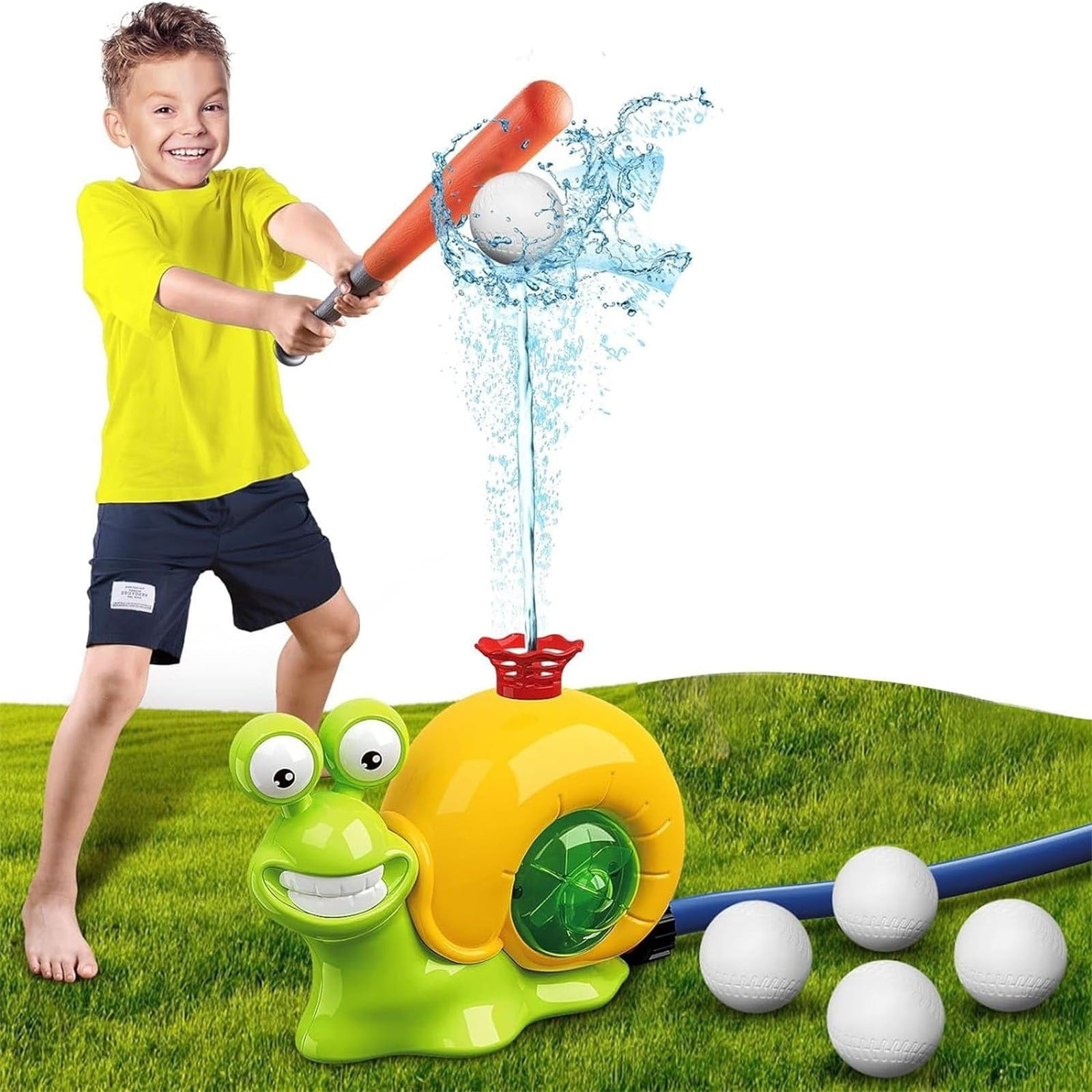 Kangnenghuishiye 2in1 Water Sprinkler Baseball Helicopter Toy for