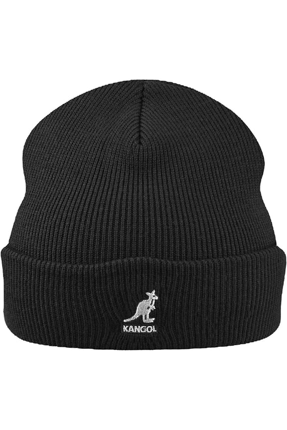 2978BC-BK001-1SFM - Acrylic Cuff Pull on Beanie - Hat for Unisex - Black - One Size