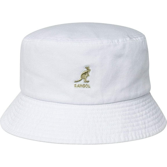 Kangol Men, Women Washed Bucket Hat X-Large White