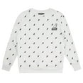 thumbnail image 1 of Kangol Men's All Over Print Fleece Pullover Crewneck Sweatshirt Embroidered Logo (Small, Off White), 1 of 1