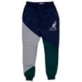 thumbnail image 1 of Kangol Men's Colorblock Fleece Jogger Sweatpants (Large, Navy/Green), 1 of 2