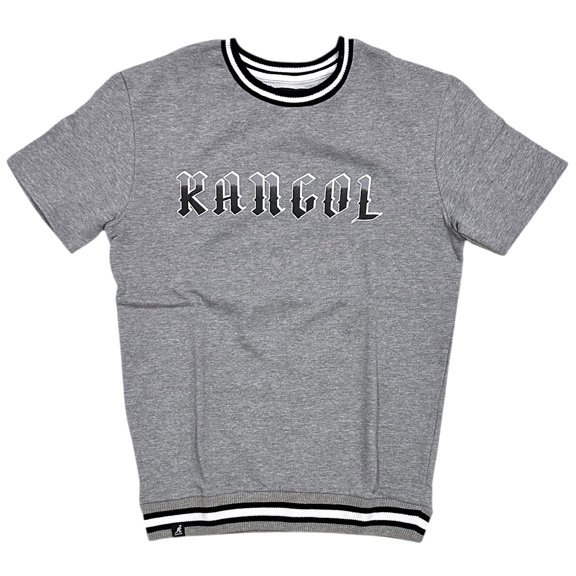 Kangol Men's Fleece T-Shirt Oversized Game Day Heavyweight Short Sleeve Tee (XX-Large, Grey Heather)