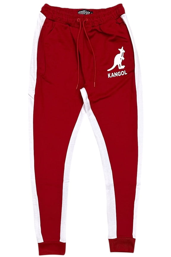 Men's Logo French Terry Track Pants Jogger Sweatpants (X-Large, Equestrian Red)