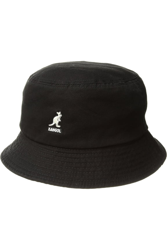 Washed Bucket Hat, Black, Large