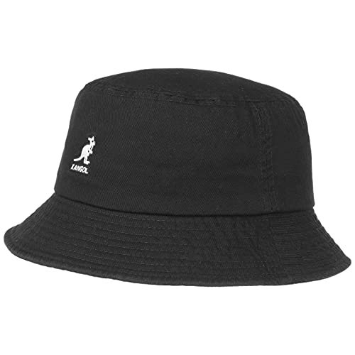 K4224HT KANGOL WASHED BUCKET HAT MARINE TEAL/BLACK M/L