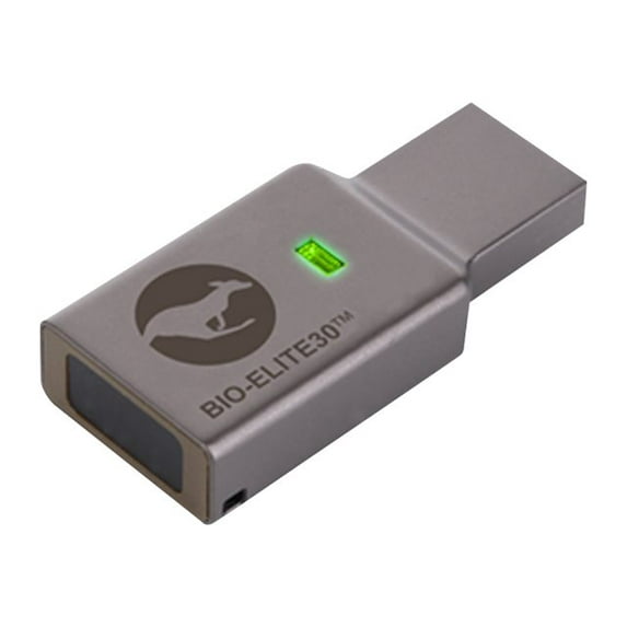 Kanguru Defender Bio-Elite30™ Fingerprint Hardware Encrypted USB Flash Drive 16GB - Fingerprint Access AES 256-Bit Hardware Encrypted USB Flash Drive