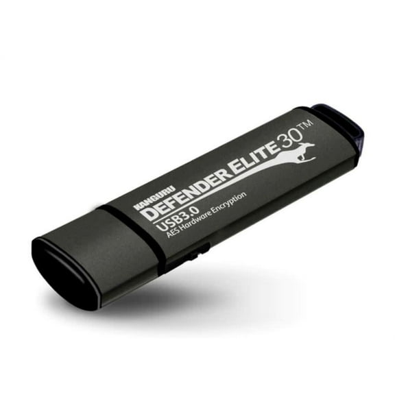 Kanguru Defender Elite30, Hardware Encrypted, Secure, SuperSpeed USB 3.0 Flash Drive, 16G - AES 256-Bit Hardware Encrypted, USB3.0, Write-Protect Switch, Remotely Manageable, TAA Compliant