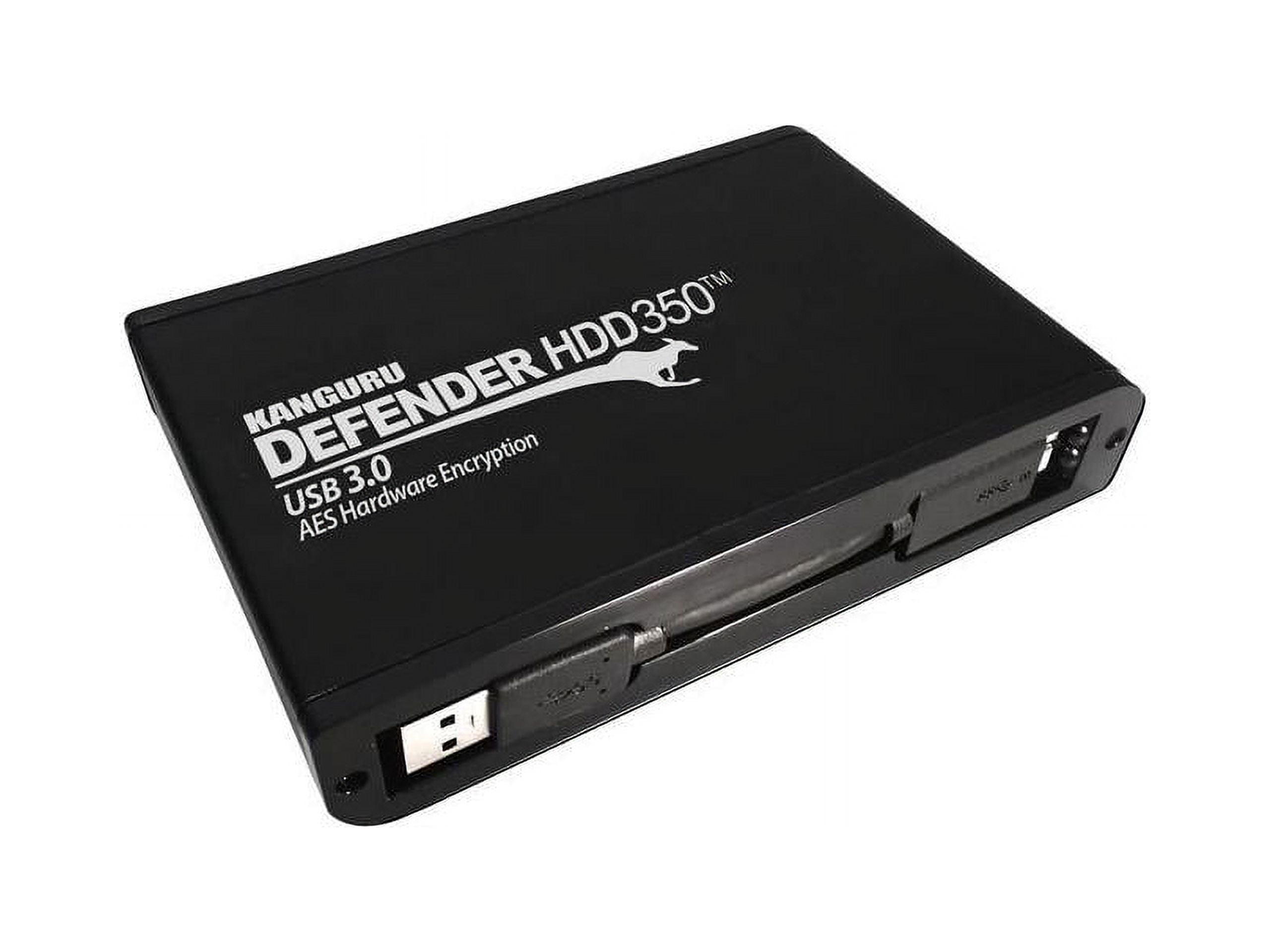 Kanguru Defender HDD350 2 TB FIPS 140-2 Certified - Hardware Encrypted Hard Drive - 2.5" External - SATA (SATA/600) - Matte Black - TAA Compliant - Server Device Supported - USB 3.2 (Gen 1) - 5400r...