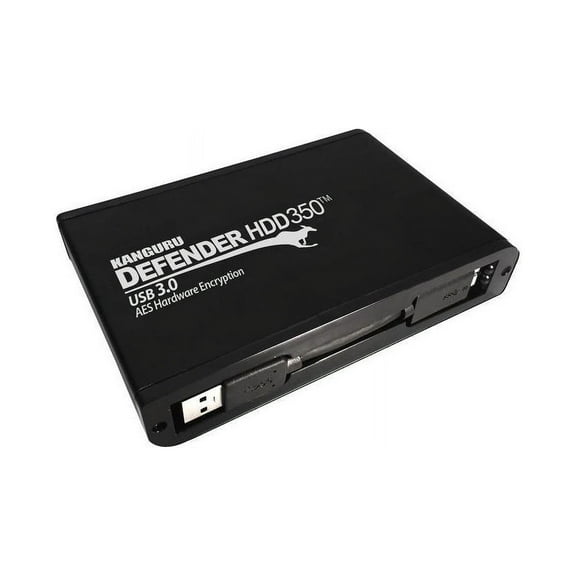 Kanguru Defender HDD350 2 TB FIPS 140-2 Certified - Hardware Encrypted Hard Drive - 2.5" External - SATA (SATA/600) - Matte Black - TAA Compliant - Server Device Supported - USB 3.2 (Gen 1) - 5400r...