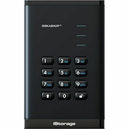 iStorage diskAshur3 5 TB Portable Hard Drive | Black | Incorporated Common Criteria EAL 5+ | PIN protected | AES 256-bit Full Disk Hardware Encryption | Dust/Water Resistant | TAA Compliant - Print...