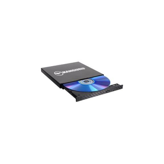 Kanguru QS Slim Portable Blu-ray Writer, Black, TAA Compliant