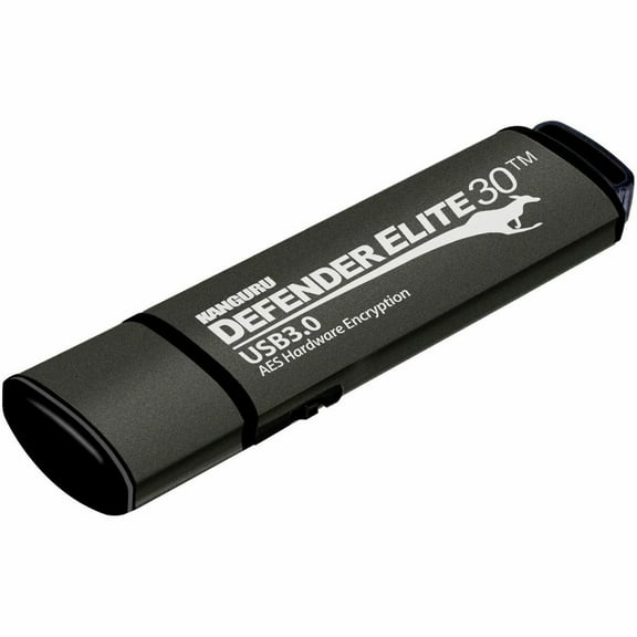 Kanguru Defender Elite30 Hardware Encrypted Flash Drive, 512G - AES 256 Hardware Encrypted Flash Drive with Physical Write Protect Switch, 512G