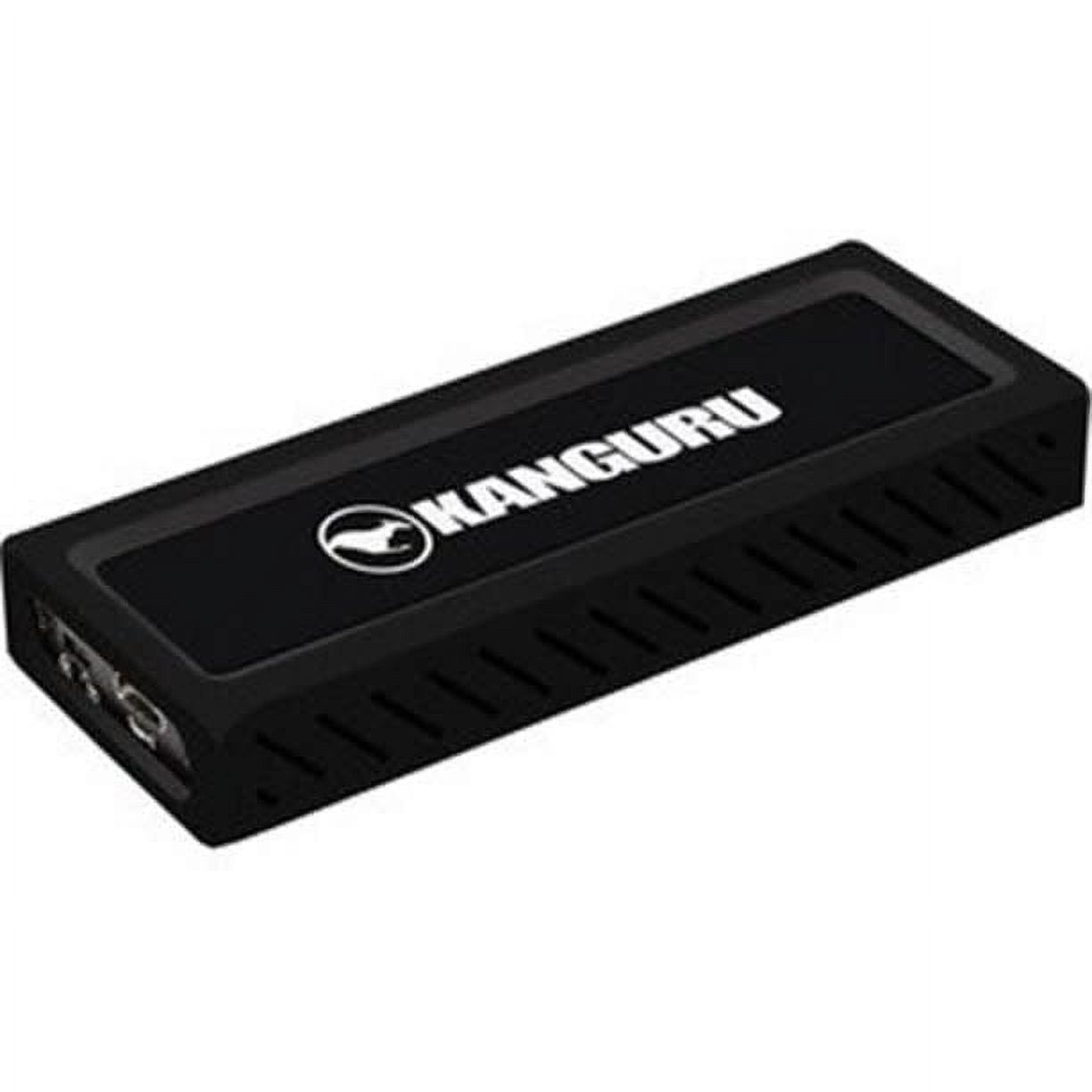 Kanguru UltraLock 1TB USB-C M.2 NVMe SSD External Solid State Drive, Black, Black
