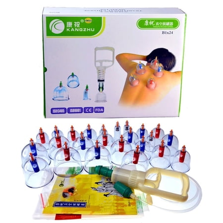 Kangzhu 24-Cup Biomagnetic Chinese Cupping Therapy Set