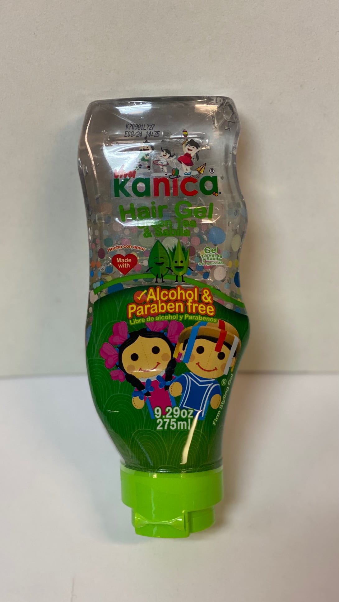 Kanica Hair Gel with Green Tea and Aloe Vera. Paraben and Alcohol Free