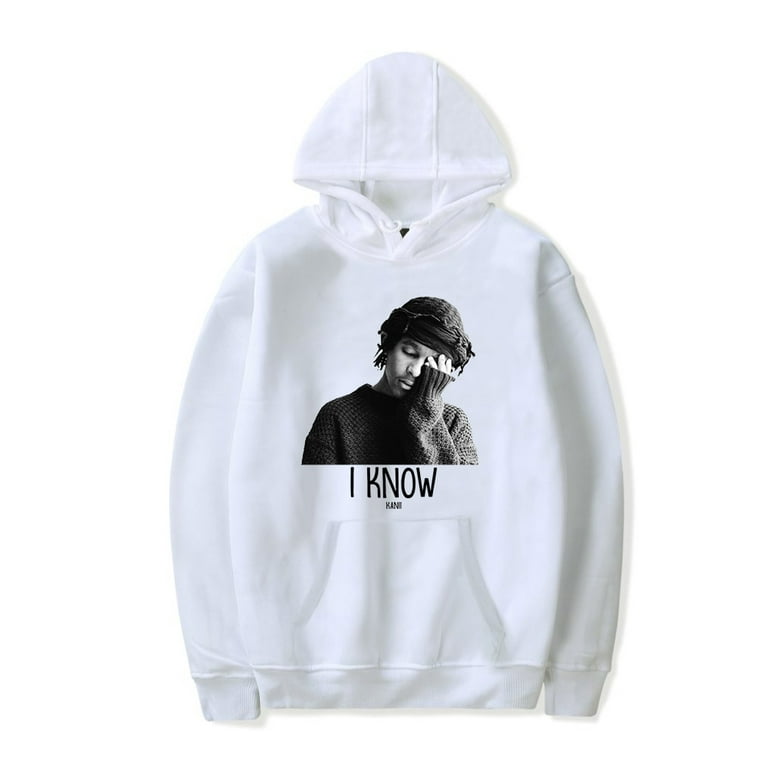 Kanii I Know Hoodie Rapper Merch Women Men Long Sleeve Hooded Winter HipHop Sweatshirt Walmart