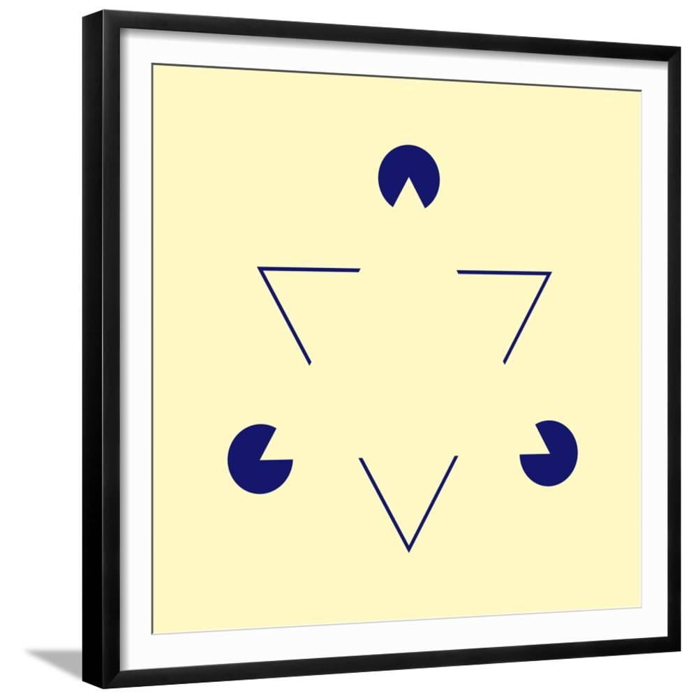 Triangularism Art Kanizsa Triangle, Abstract Framed Art Print Wall Art by Science Photo ...