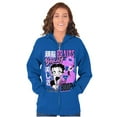 thumbnail image 1 of Kanji Betty Boop Beauty and Brains Women Plus Size Zipper Hoodie Brisco Brands 2X, 1 of 5