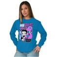 thumbnail image 1 of Kanji Betty Boop Beauty and Brains Women's Long Sleeve T Shirt Brisco Brands 2X, 1 of 6