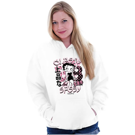 Kanji Betty Boop Classy and Sassy Hoodie Sweatshirt Women Brisco Brands S