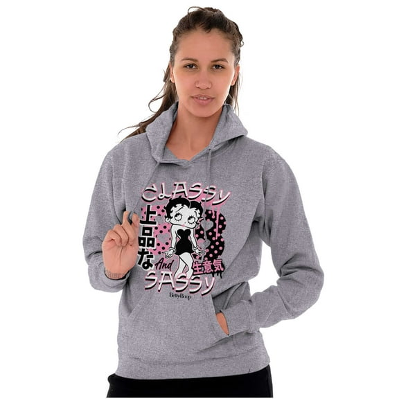 Kanji Betty Boop Classy and Sassy Women Plus Size Hoodie Brisco Brands 3X
