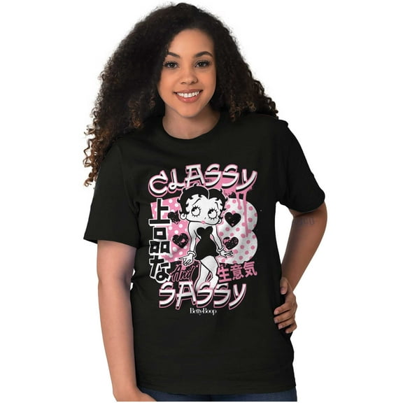 Kanji Betty Boop Classy and Sassy Women's Graphic T Shirt Tees Brisco Brands L