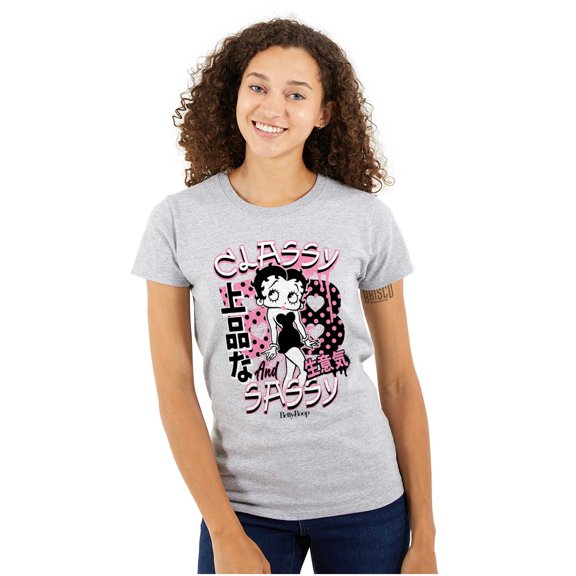 Kanji Betty Boop Classy and Sassy Women's T Shirt Ladies Tee Brisco Brands L