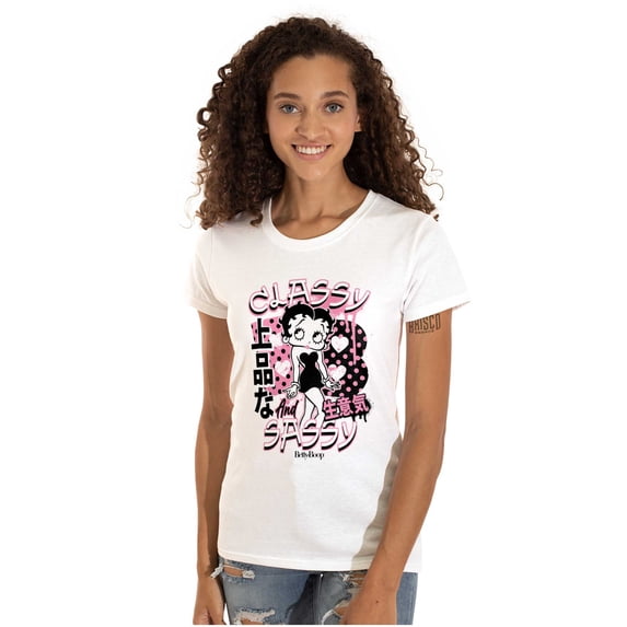 Kanji Betty Boop Classy and Sassy Women's T Shirt Ladies Tee Brisco Brands X