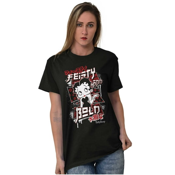 Kanji Betty Boop Feisty and Bold Women Plus Size Graphic Tee Tees Brisco Brands 3X
