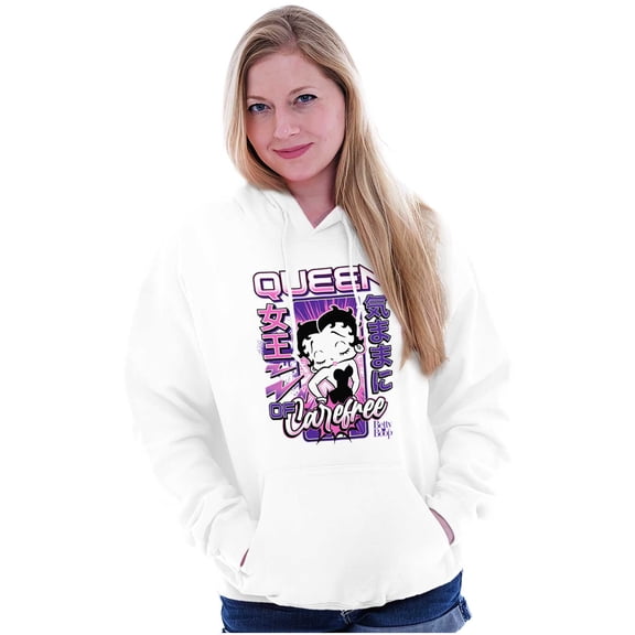 Kanji Betty Boop Queen of Carefree Hoodie Sweatshirt Women Brisco Brands X