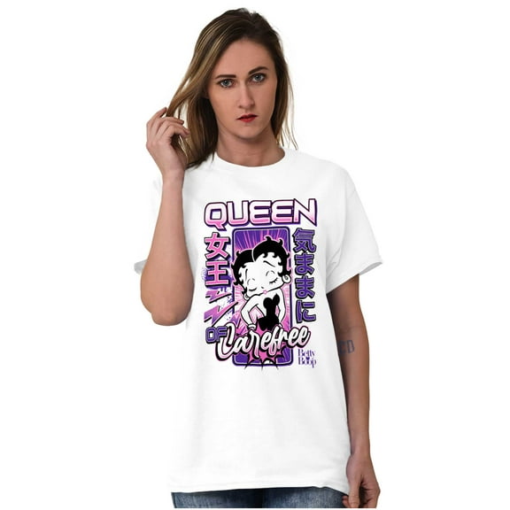 Kanji Betty Boop Queen of Carefree Women's Graphic T Shirt Tees Brisco Brands S