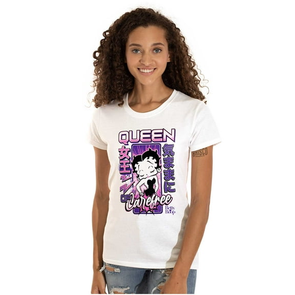 Kanji Betty Boop Queen of Carefree Women's T Shirt Ladies Tee Brisco Brands X