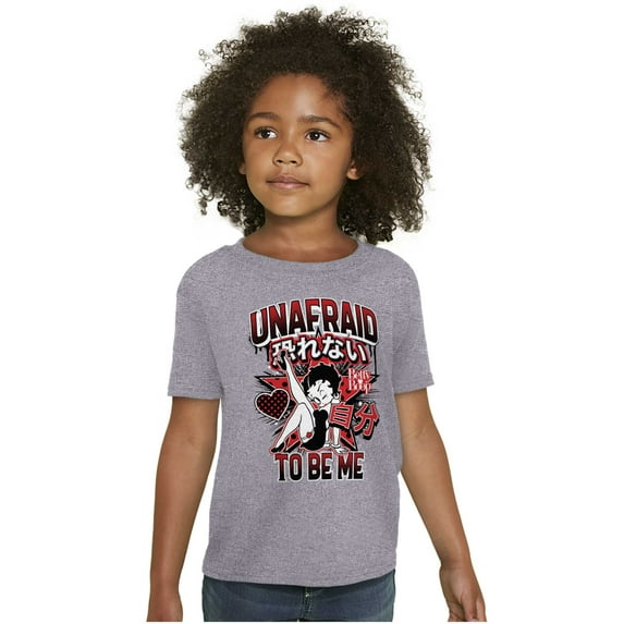 Kanji Betty Boop Unafraid To Be Me Girls Kids T Shirt Tees Teen Brisco Brands X