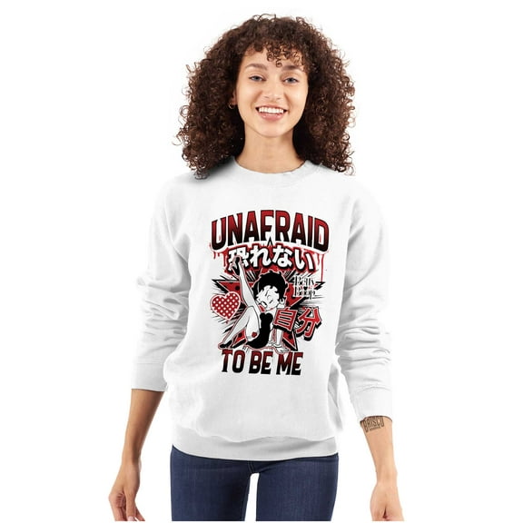 Kanji Betty Boop Unafraid To Be Me Women Plus Size Sweatshirt Brisco Brands 3X