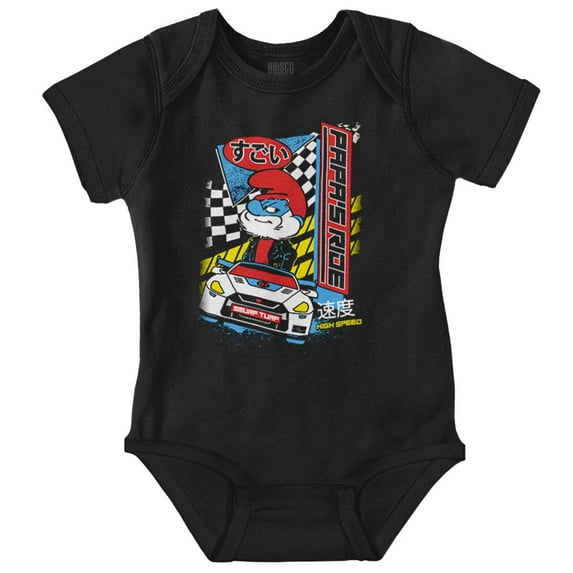 Kanji Papa Smurf Ride Racecar Driver Bodysuit Jumper Boys Infant Baby Brisco Brands NB