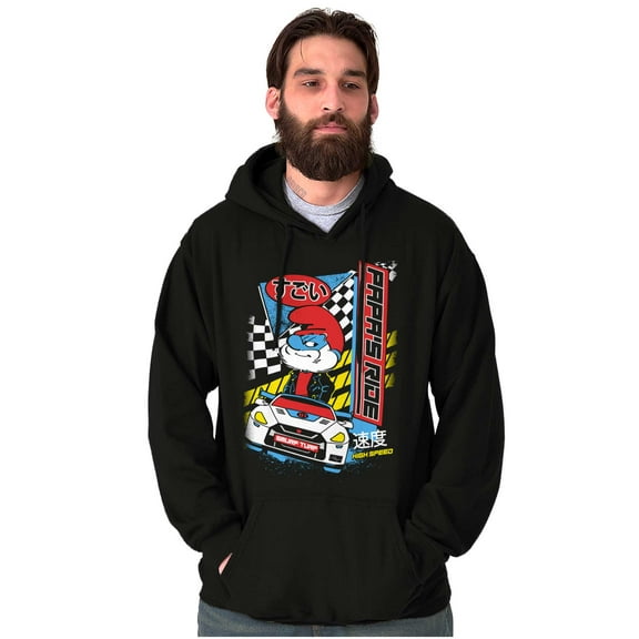 Kanji Papa Smurf Ride Racecar Driver Hoodie Hooded Sweatshirt Men Brisco Brands M