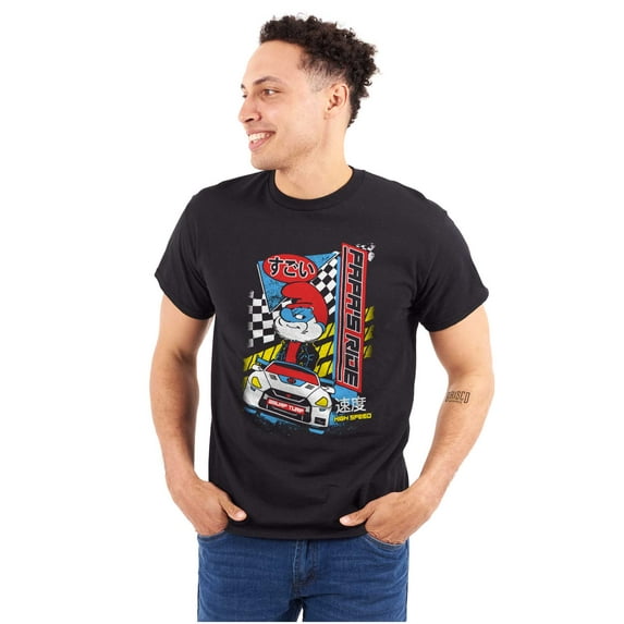 Kanji Papa Smurf Ride Racecar Driver Men's Graphic T Shirt Tees Brisco Brands S