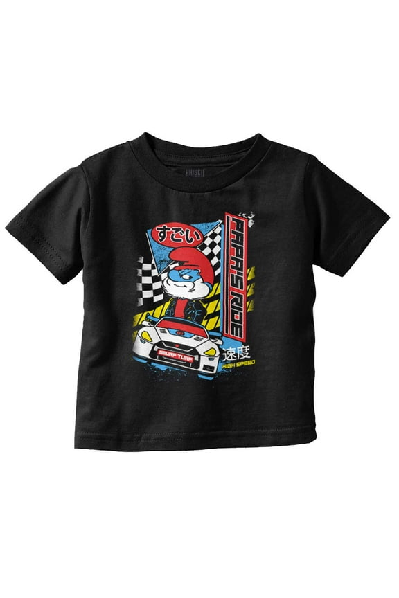 Kanji Papa Smurf Ride Racecar Driver Youth T Shirt Tee Boys Infant Toddler Brisco Brands 6M