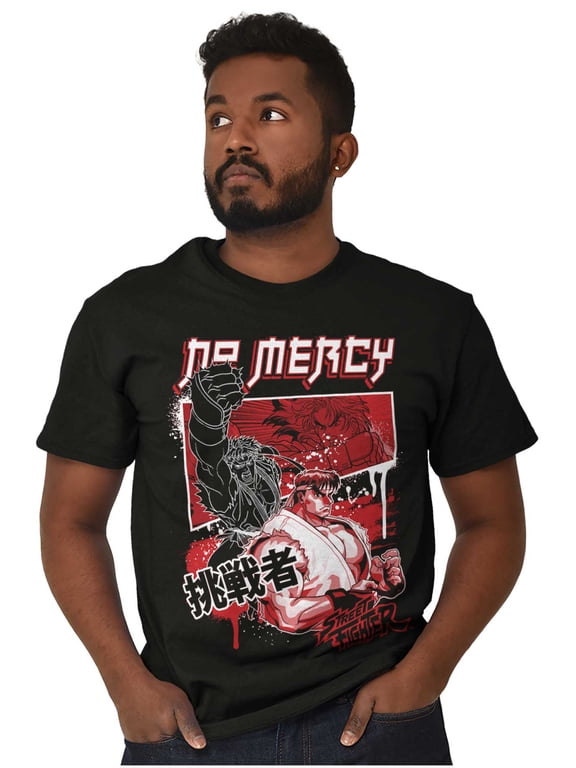 Kanji Street Fighter No Mercy Ryu Men's Graphic T Shirt Tees Brisco Brands M