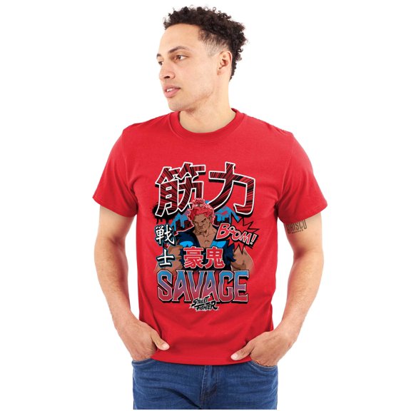 Kanji Street Fighter Savage Akuma Men Big & Tall Graphic Tee Brisco Brands 3X