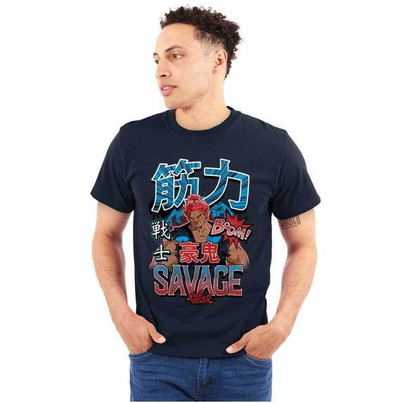 Kanji Street Fighter Savage Akuma Men Big & Tall Graphic Tee Brisco Brands 4X