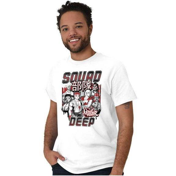 Kanji Street Fighter Squad Deep Men's Graphic T Shirt Tees Brisco Brands L